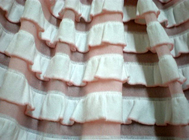 8.White-Baby Pink Plain Ruffles